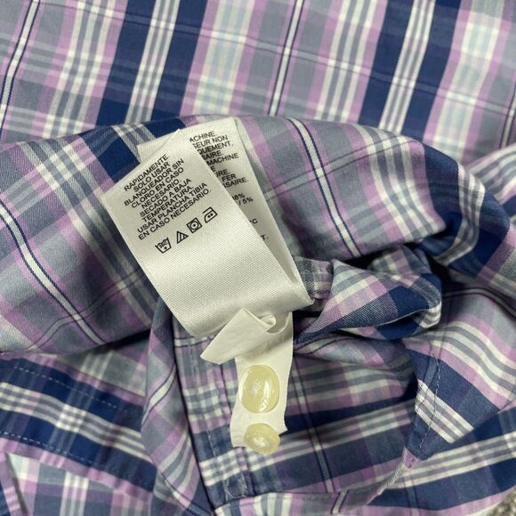 Vineyard Vines Button Down Shirt Mens Large On the Go Performance Plaid Brrr - Picture 7 of 14